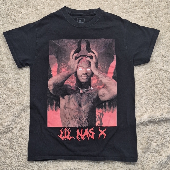 Lil Nas X Montero Horns Tee S Call Me By Your Name Rap Hip Hop Concert T-Shirt - Picture 1 of 1